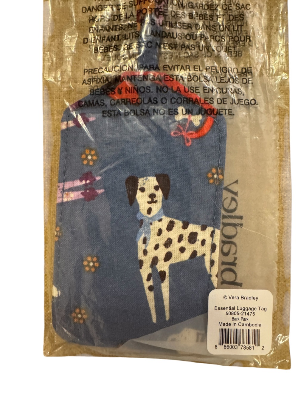 Vera Bradley Cat or Dog Luggage Tag NWT Choose One RETIRED - Picture 3 of 6